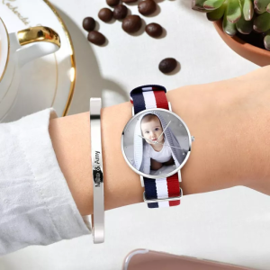 Unisex Photo Watch Color Nylon Strap