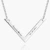 Engraved Bar Necklace Silver