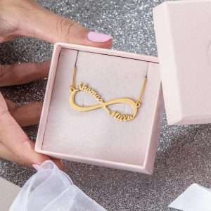 Infinity Name Necklace 14K Gold Plated