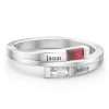Double Baguette Bypass Ring