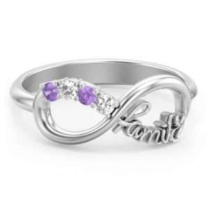 Family Infinite Love with Stones Ring