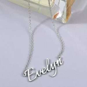 Personalized Name Necklace Silver