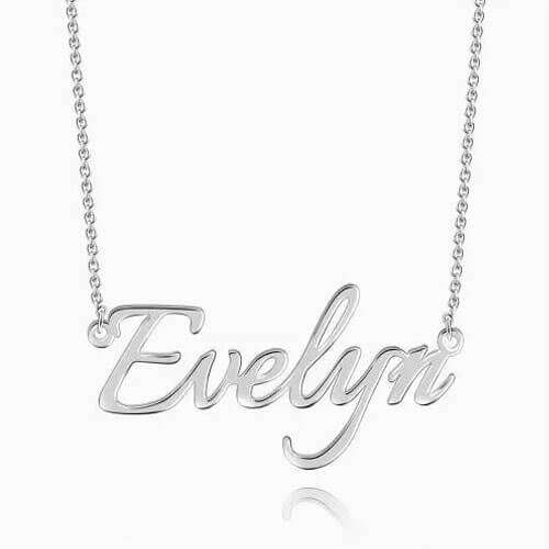 Personalized Name Necklace Silver