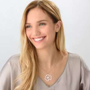 Personalized Triple Heart Necklace with Rose Gold Plating