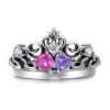 Captured Hearts Tiara Princess Ring Silver