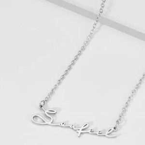 Signature Style Name Necklace Silver