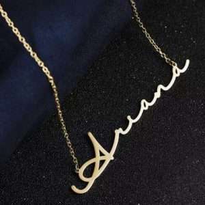 Signature Style Name Necklace 14K Gold Plated