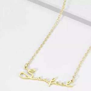 Signature Style Name Necklace 14K Gold Plated