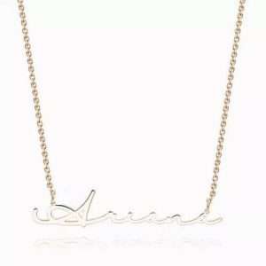 Signature Style Name Necklace Rose Gold Plated