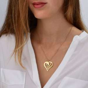 Two Hearts Forever One Necklace - Gold Plated