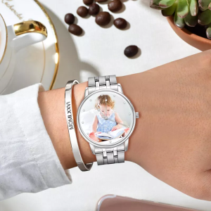 Unisex Couple Custom Photo Watch