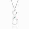 Vertical Infinity Name Necklace With Birthstones