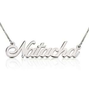 Classic Custom Name Necklace Silver